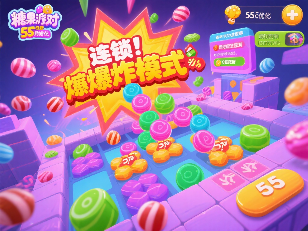 相比于之前的版本，糖果派对55进一步优化了游戏的规