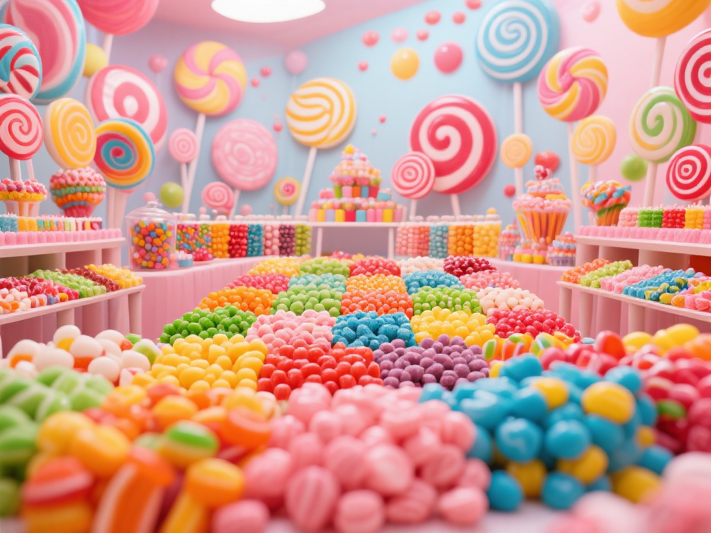 想象一下，一个充满糖果色彩的世界，整齐地排列着五颜
