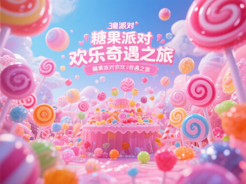 糖果派对，如同一道甜蜜的魔法，充满奇幻的色彩与不可