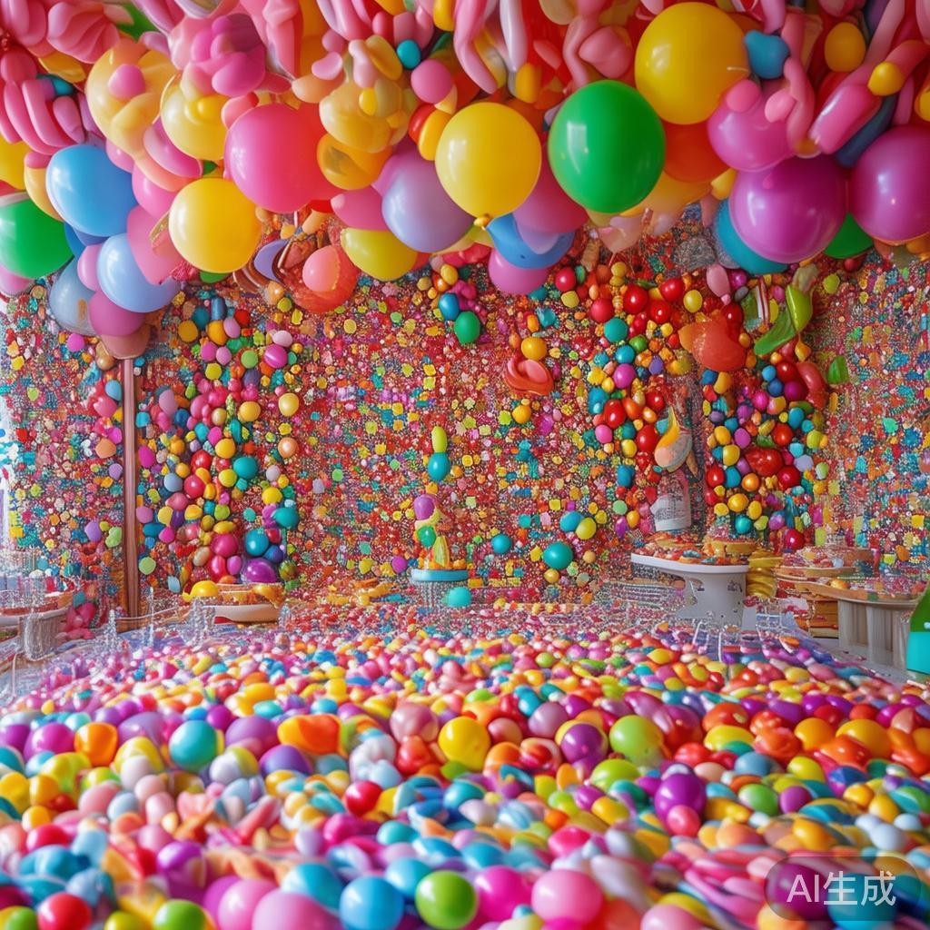 甜蜜缤纷的糖果派对精彩瞬间分享与回忆大全 一个成功的糖果派对,首要步骤是场景布置。例如,多彩